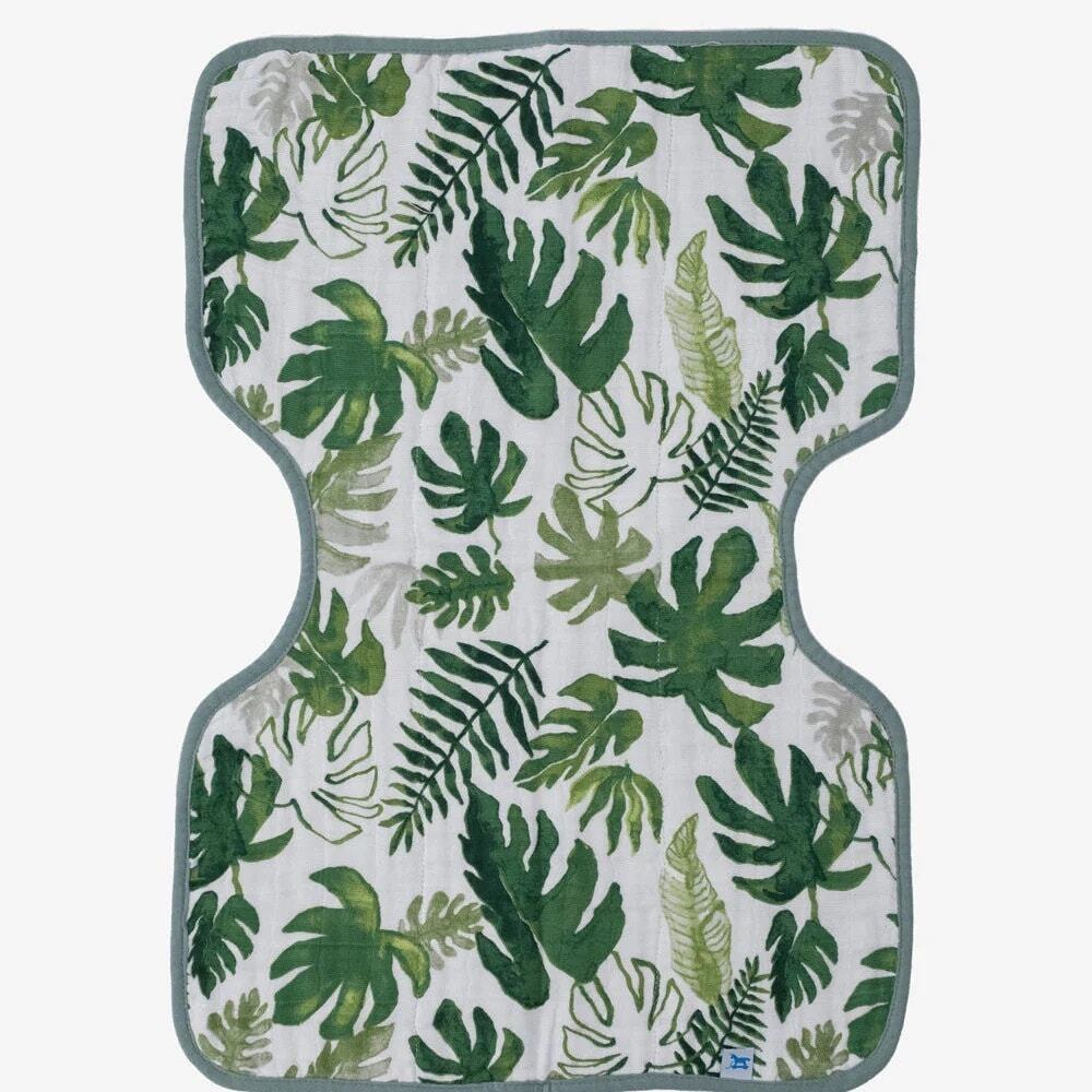 Little Unicorn Tropical Leaf Monstera Cotton Muslin Burp Cloth